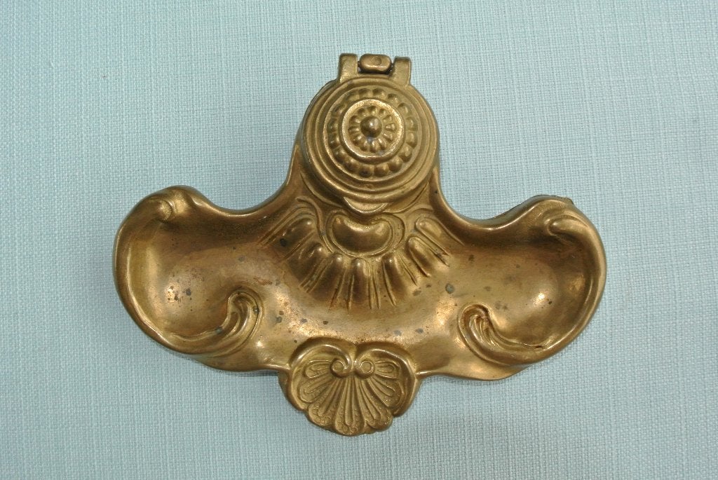 Antieke bronzen inktpot, Ophalen of Verzenden