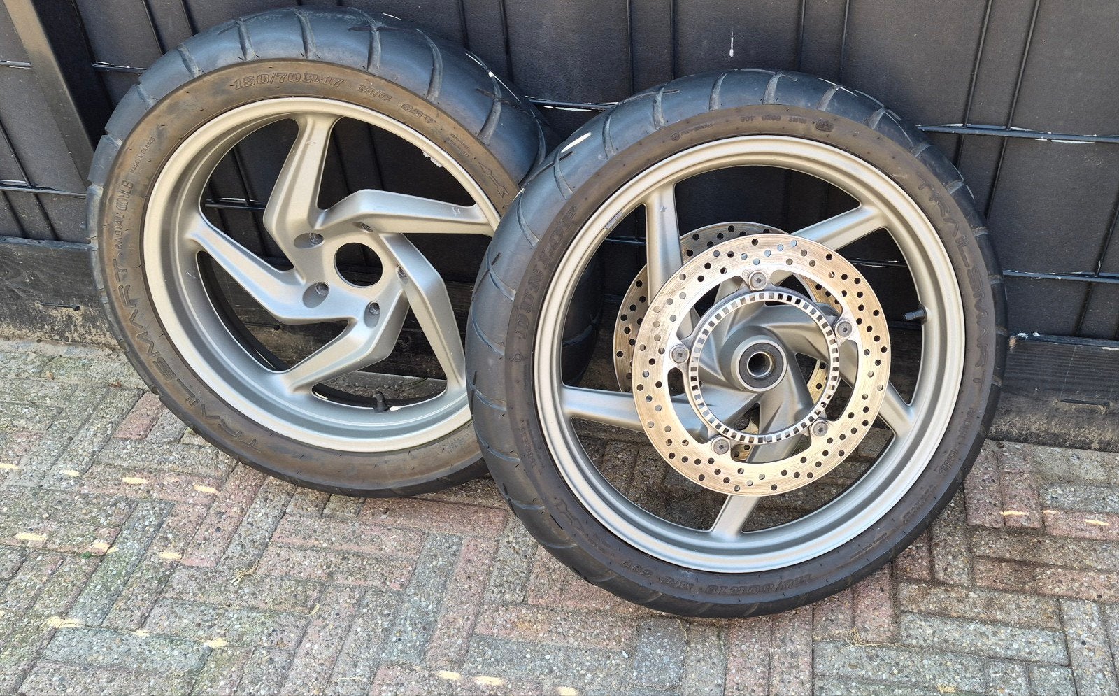 Velgen met remschijven en banden voor BMW R1200GS, Motoren, Onderdelen | BMW, Ophalen, Gebruikt