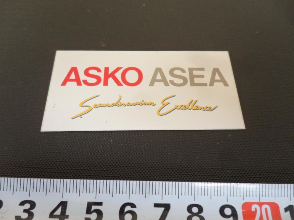 sticker ASKO ASEA Scandinavian Excellence  WITGOED, Verzamelen, Stickers, Ophalen, Zo goed als nieuw