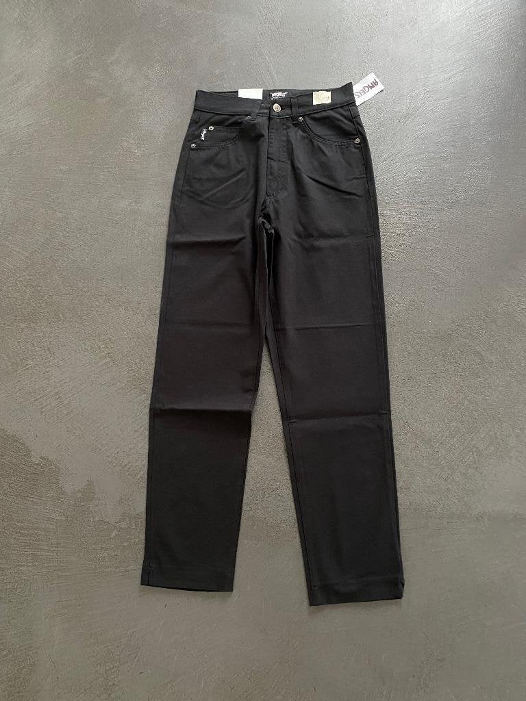 G126 Nieuw: Angels: mt. 36=S Broek  zwart jeans Fun Tapered, Kleding | Dames, Zwart, Nieuw, Ophalen of Verzenden, Angels