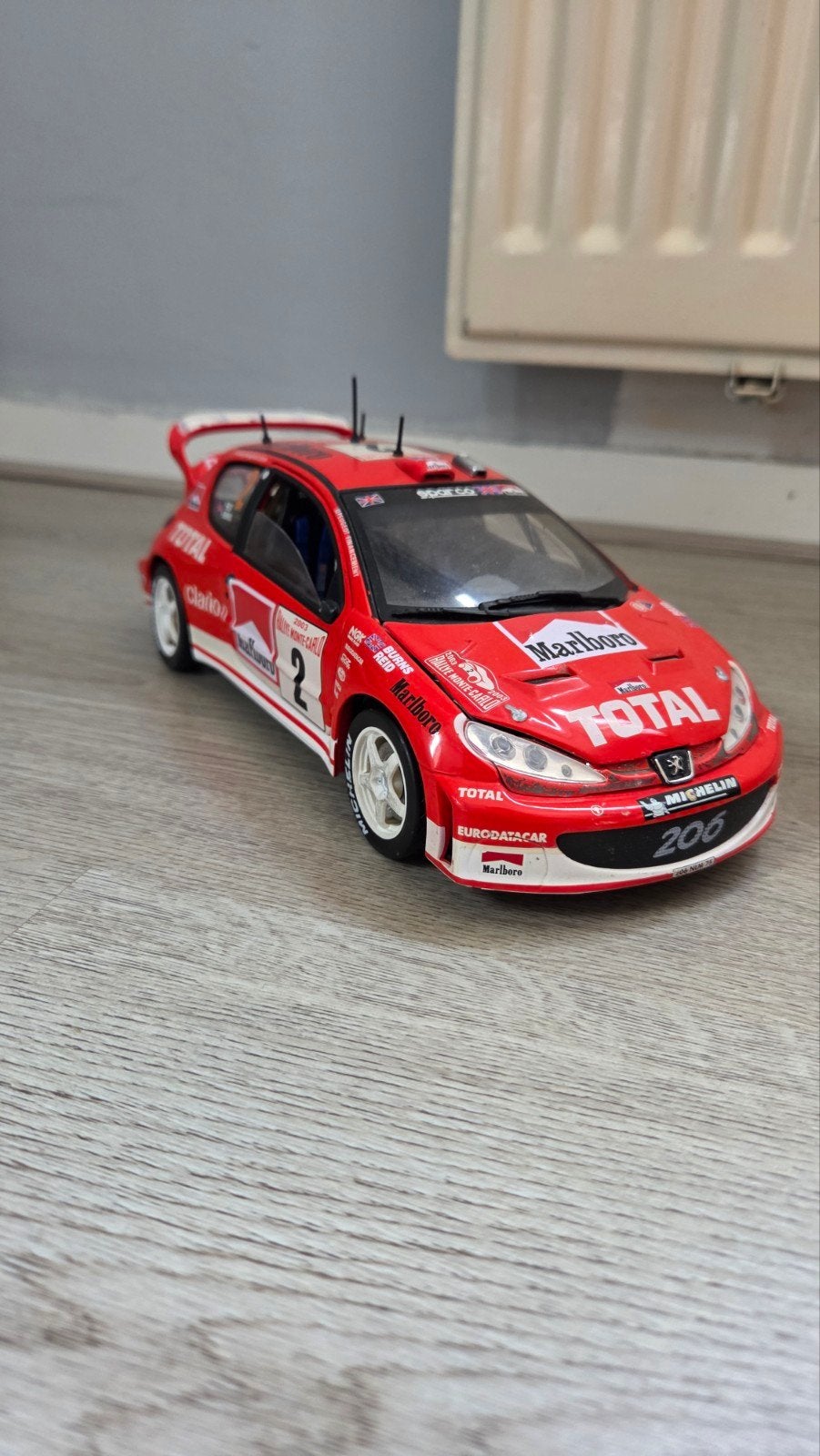 solido 1/18  peugeot 206 WRC, Ophalen of Verzenden, Gebruikt, Auto, Solido