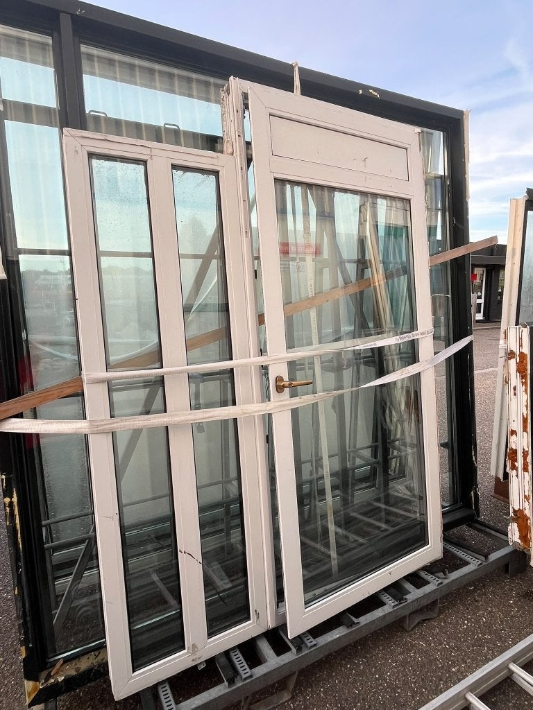 Deur met ramen linkerzijde ( 613 ), Doe-het-zelf en Verbouw, Ophalen, Gebruikt, 120 cm of meer, Buitendeur