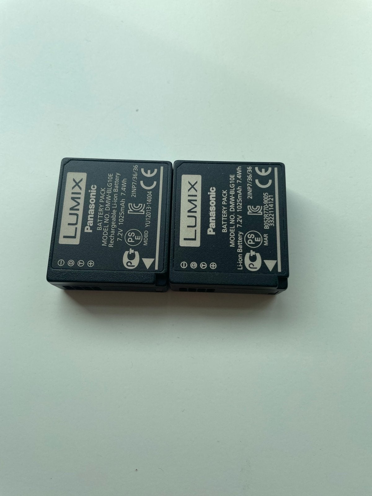 Panasonic LUMIX DMW-BLG10E accu (2), Audio, Tv en Foto, Accu's en Batterijen, Ophalen of Verzenden, Gebruikt, Oplaadbaar