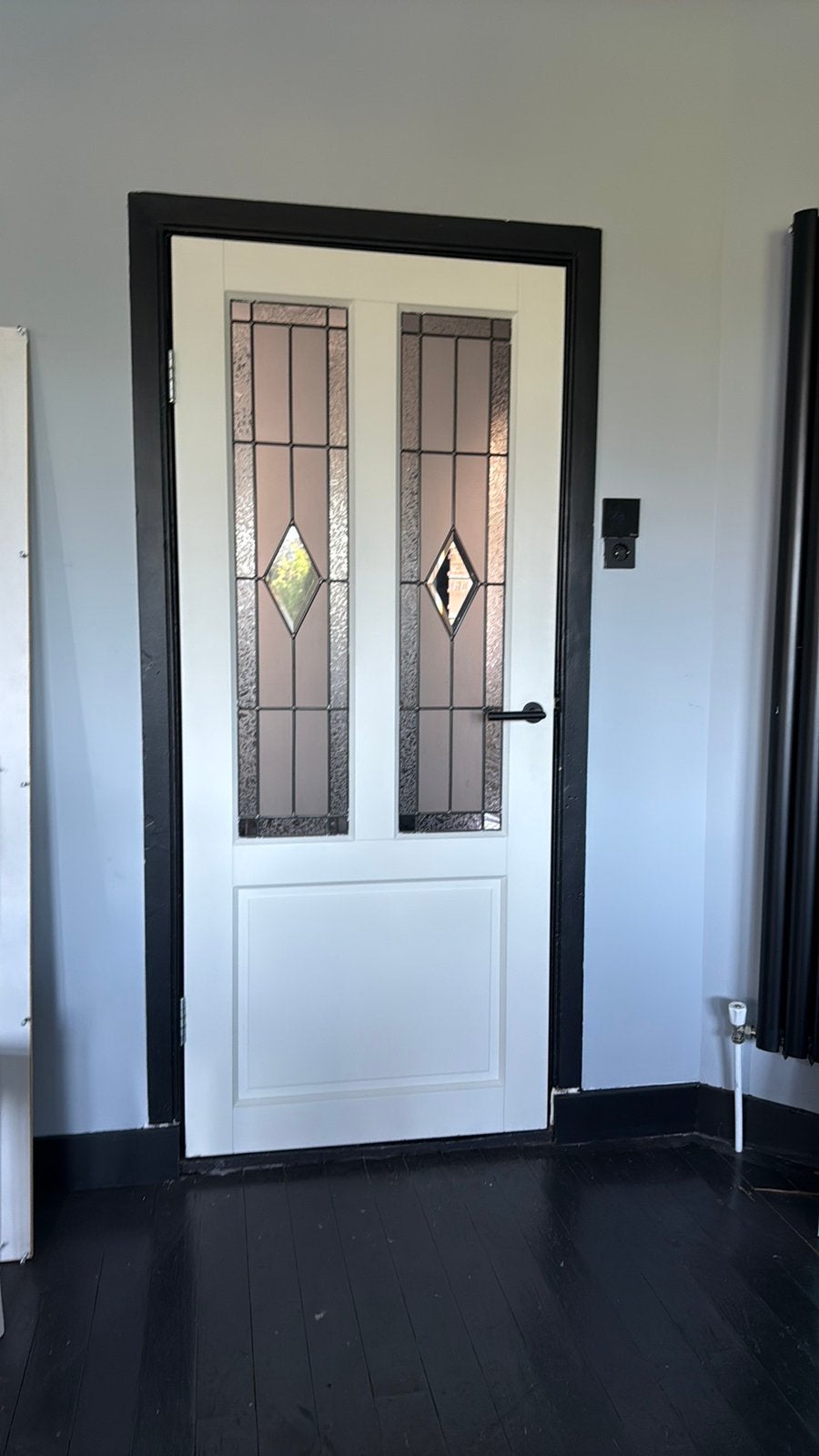 Deur met glas in lood, Ophalen, 80 tot 100 cm, Binnendeur, Minder dan 200 cm