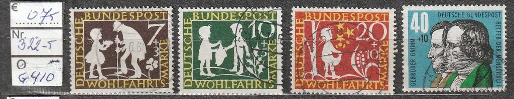 Bund Grimm: "Die Sterntaler" Michel 322-5 Nr.G410g, Verzenden, BRD, Gestempeld