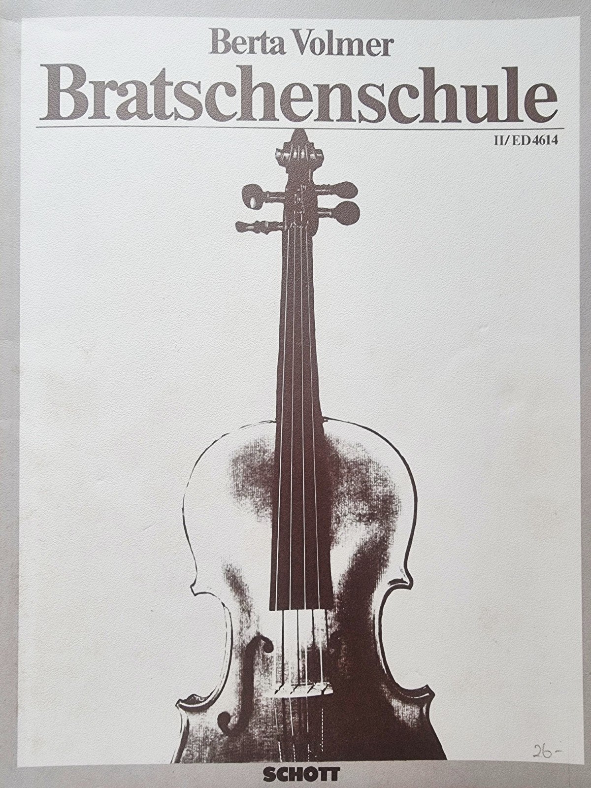 Berta Volmer Bratscheschule Deel II - Viool lesboek  V42, Muziek en Instrumenten, Bladmuziek, Gebruikt, Verzenden, Les of Cursus