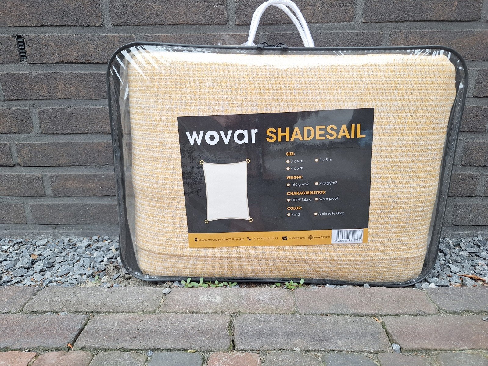 Wovar Schaduwdoek Zandkleurig 300 x 500 cm, Tuin en Terras, Schaduwdoeken, Ophalen, Nieuw