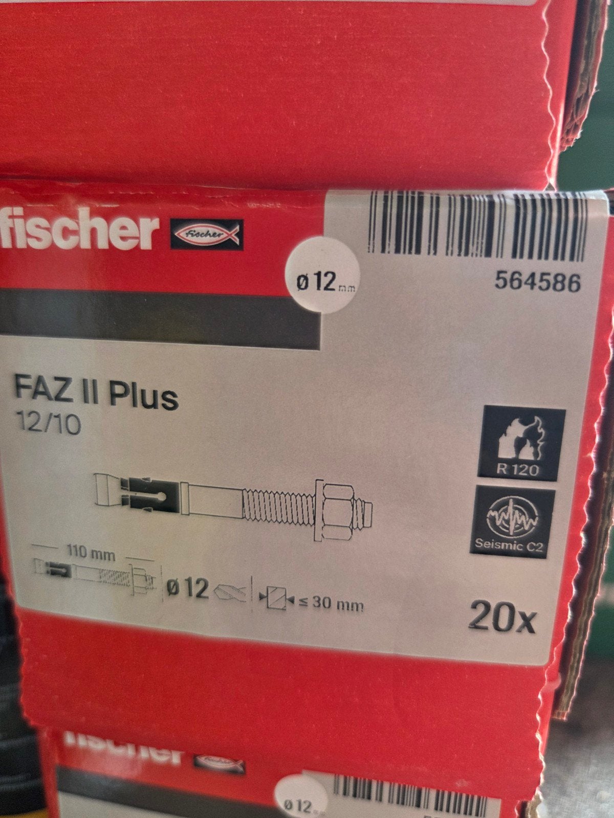 Fischer ankers FAZ II plus 12/10, Ophalen of Verzenden, Nieuw