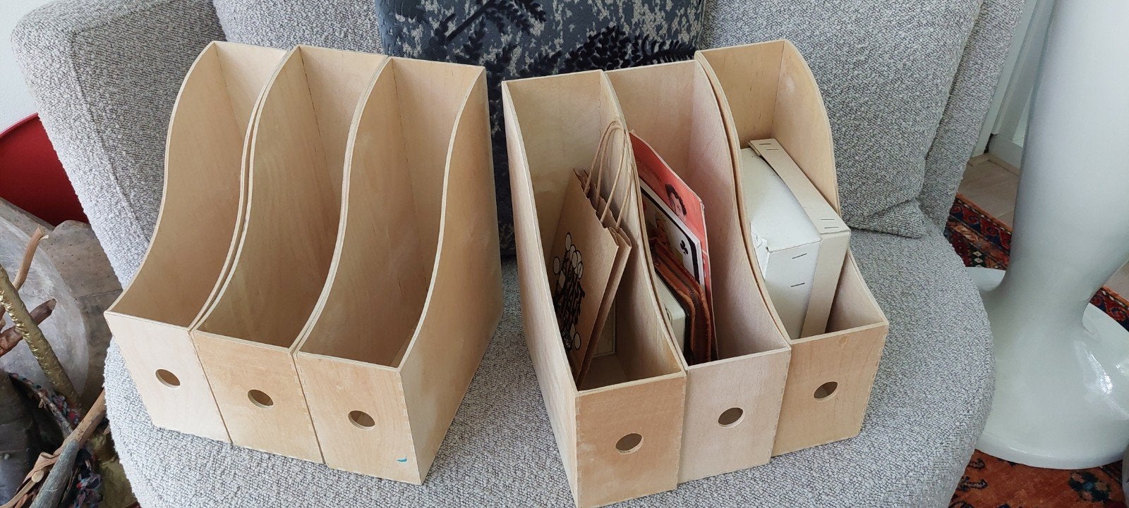 Zes houten lectuur bakken v Ikea nieuw, Ophalen of Verzenden, Nieuw