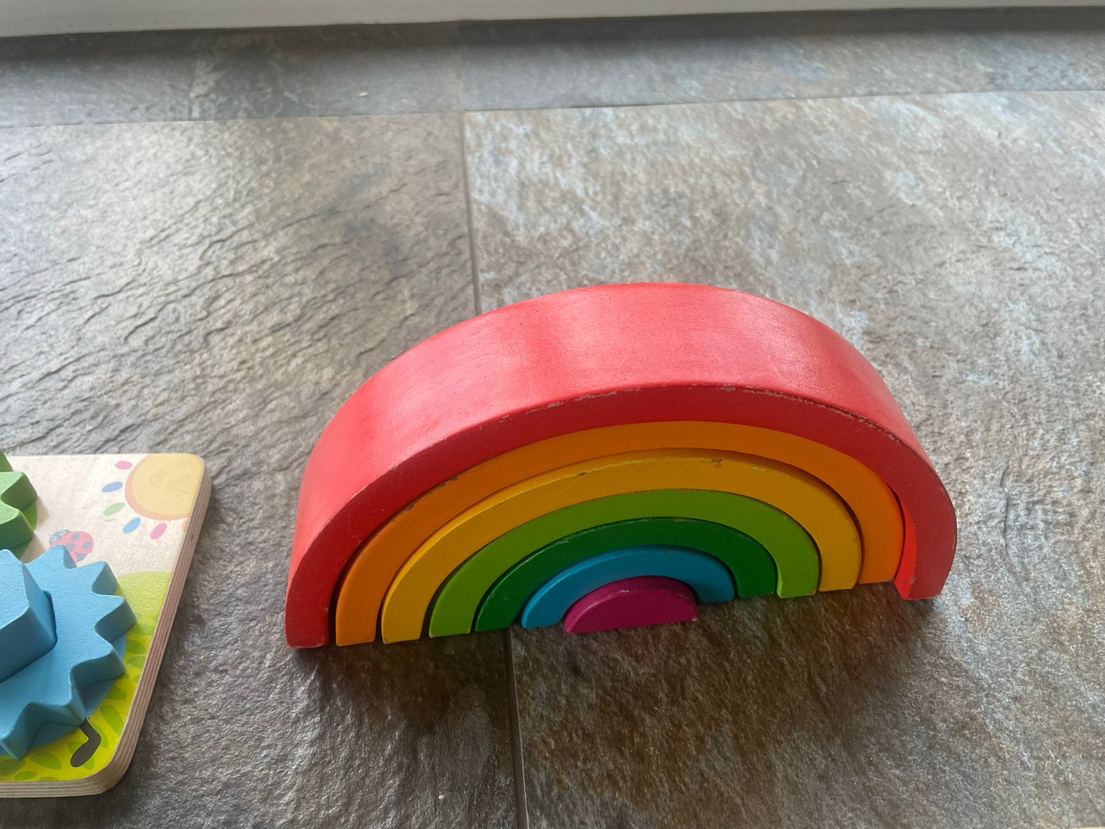 Houten speelgoed set: puzzels, regenboog, vormenstoof, Kinderen en Baby's, Speelgoed | Houten speelgoed, Ophalen of Verzenden