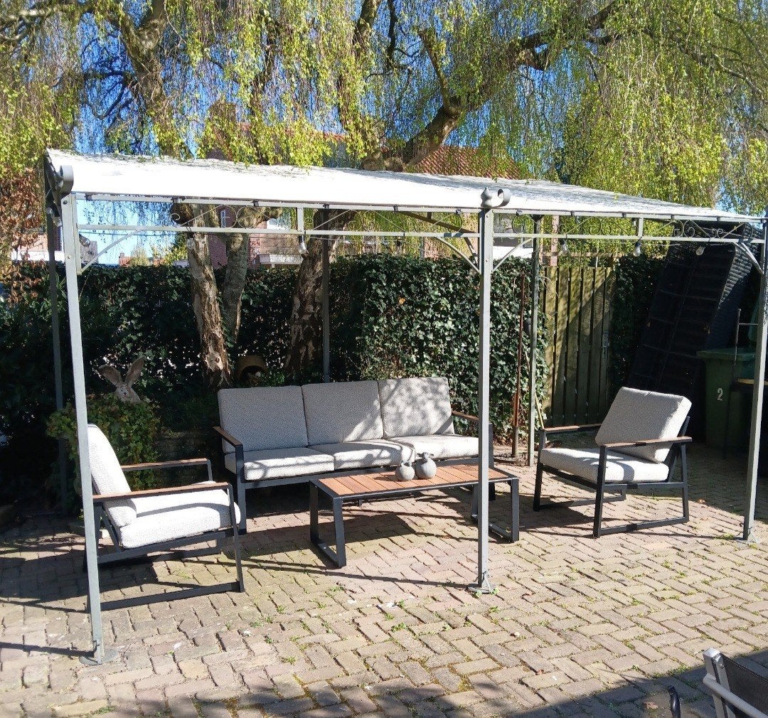 Terrasoverkapping 250x400cm, Tuin en Terras, Ophalen, Gebruikt, Veranda