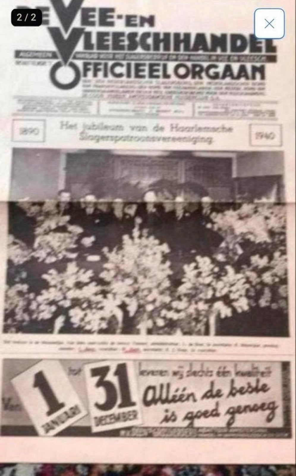Deel Jubileumnummer Vee- en Vleeschhandel 1940, Ophalen of Verzenden, Gelezen, Overige typen