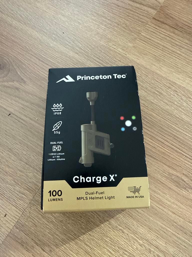 Princeton Tec Charge X MPLS Helm Licht - Dual-Fuel, Ophalen, Nieuw, Batterij