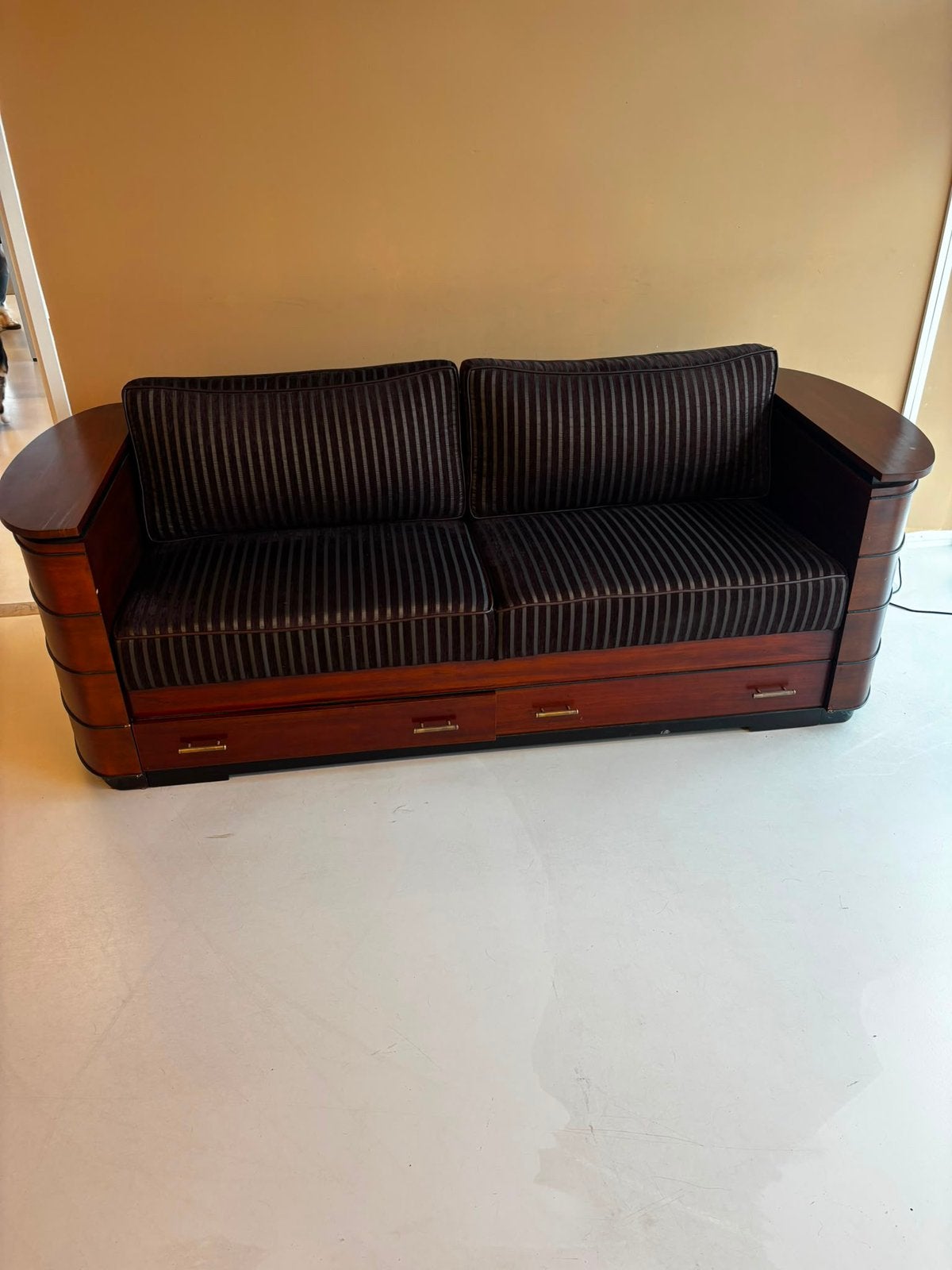 Jan Frantzen - Art Deco sofa Monte Carlo, Ophalen, 75 tot 100 cm, Zo goed als nieuw, Rechte bank