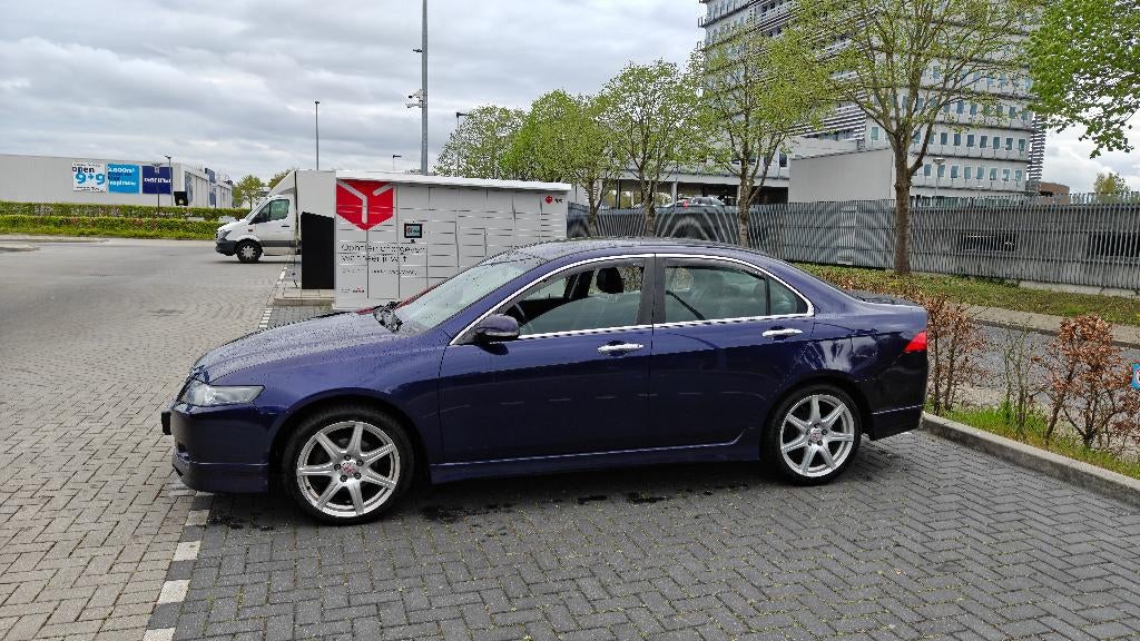 Honda Accord 2.4 I Sedan Type S AUT 2005 Blauw, Auto's, Honda, Blauw, Leder en Stof, 75 €/maand, Sedan