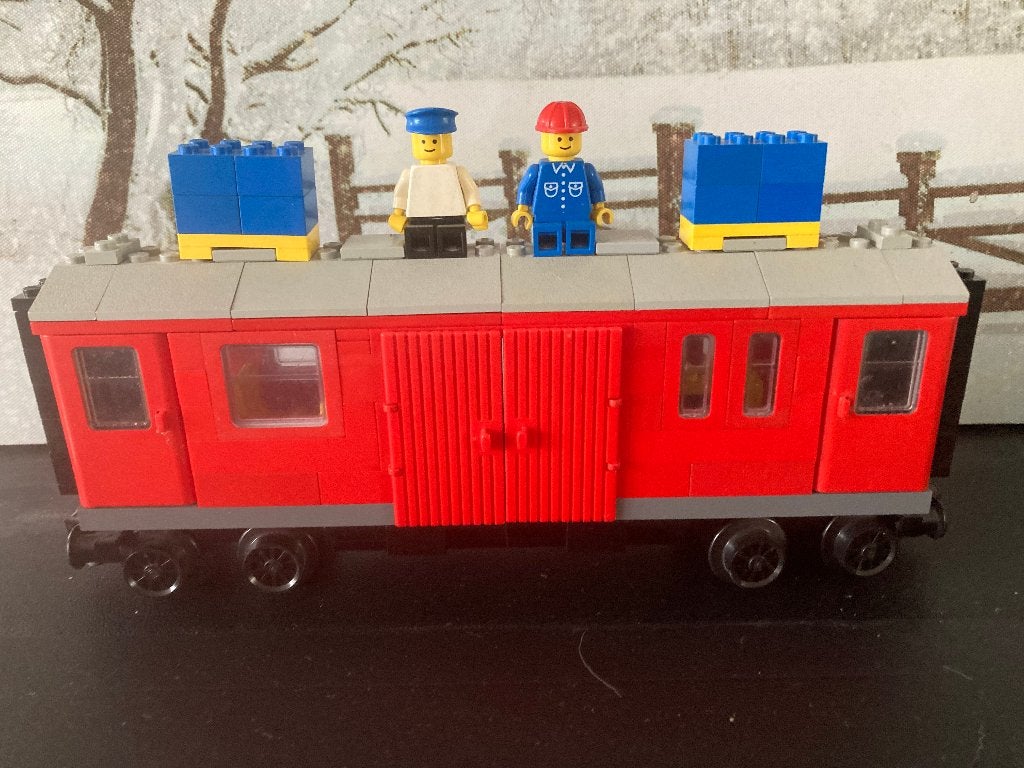 lego trein wagon  12 v 7820 postwagon, Ophalen of Verzenden, Zo goed als nieuw, Lego