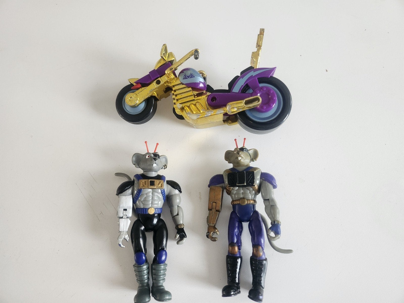 Biker Mice from Mars Figuren met Motor - Vintage Speelgoed, Kinderen en Baby's, Ophalen of Verzenden, Gebruikt