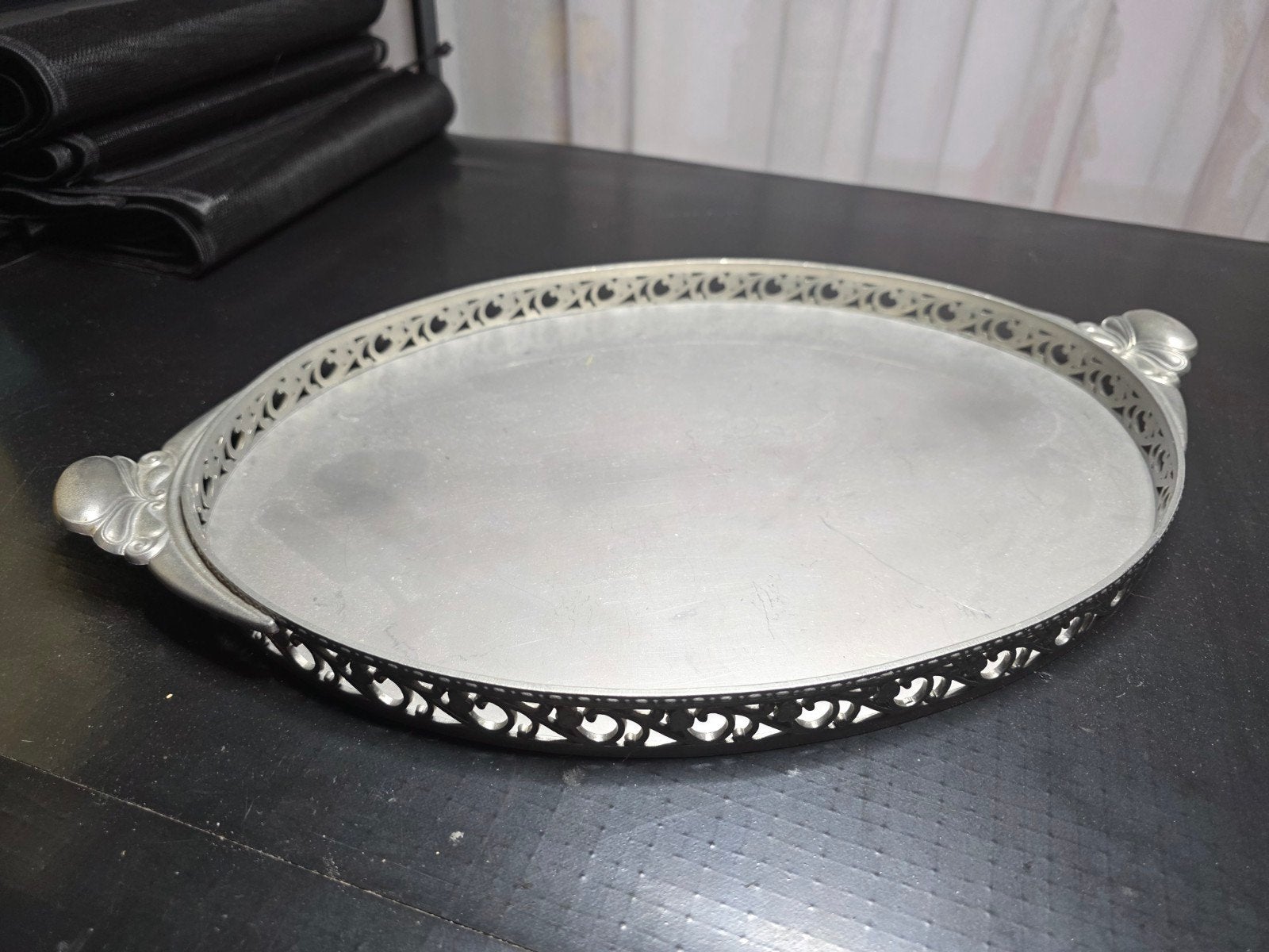 Vintage Geiria Tin Ovaal Dienblad met Handvatten, Ophalen
