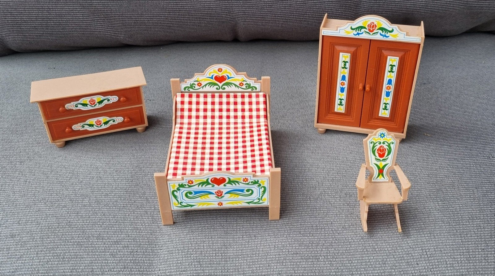 Vintage Miniatuur Meubels - Jean W. Germany slaapkamer, Ophalen of Verzenden, Zo goed als nieuw, Gebruiksvoorwerp