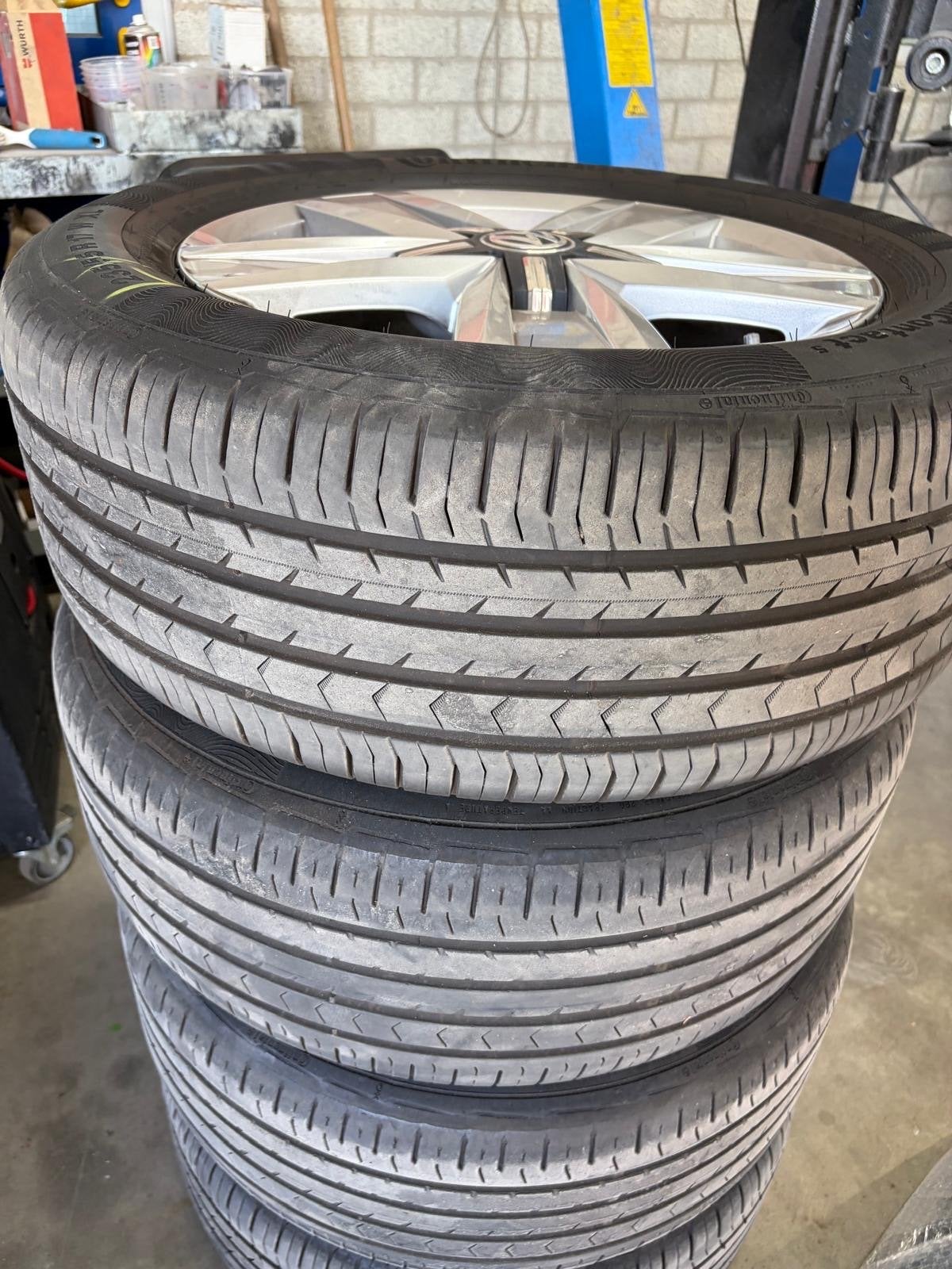 Continental PremiumContact 6 banden met velgen 215/45 R17, Ophalen, Gebruikt