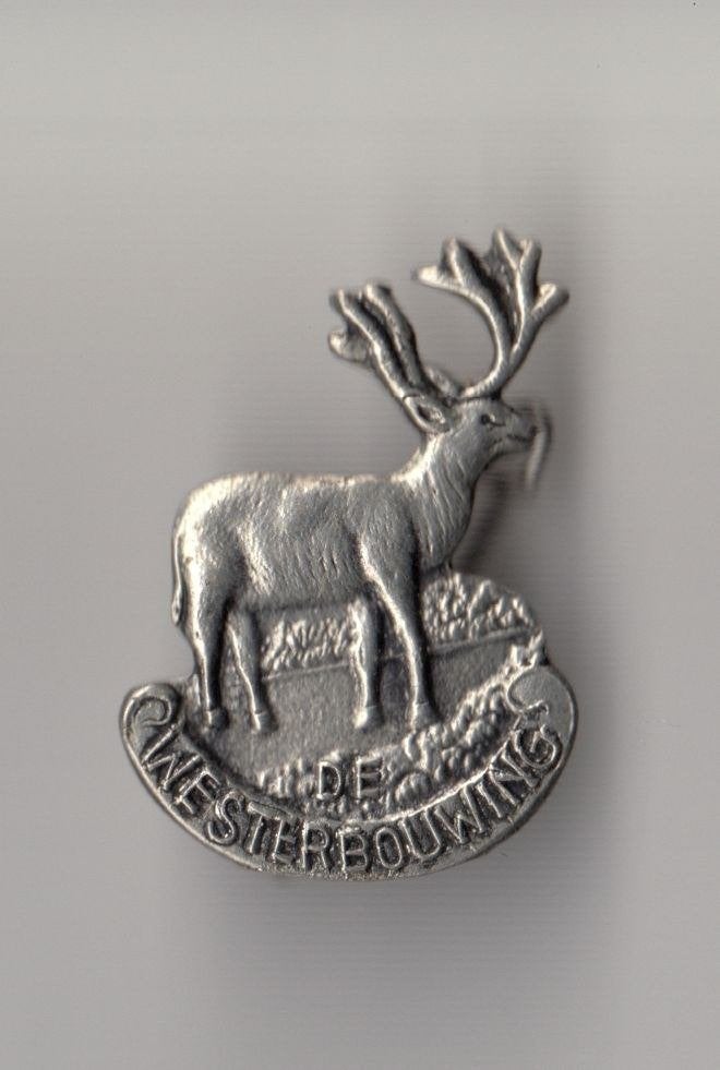 De Westerbouwing Hert broche, Gebruikt, Niet vindbaar, Niet vindbaar, Speldje of Pin