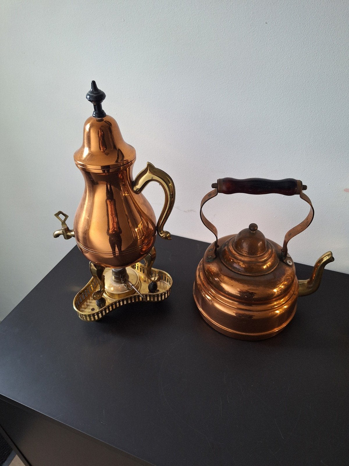 koperen kraantjeskan en ketel, Antiek en Kunst, Ophalen