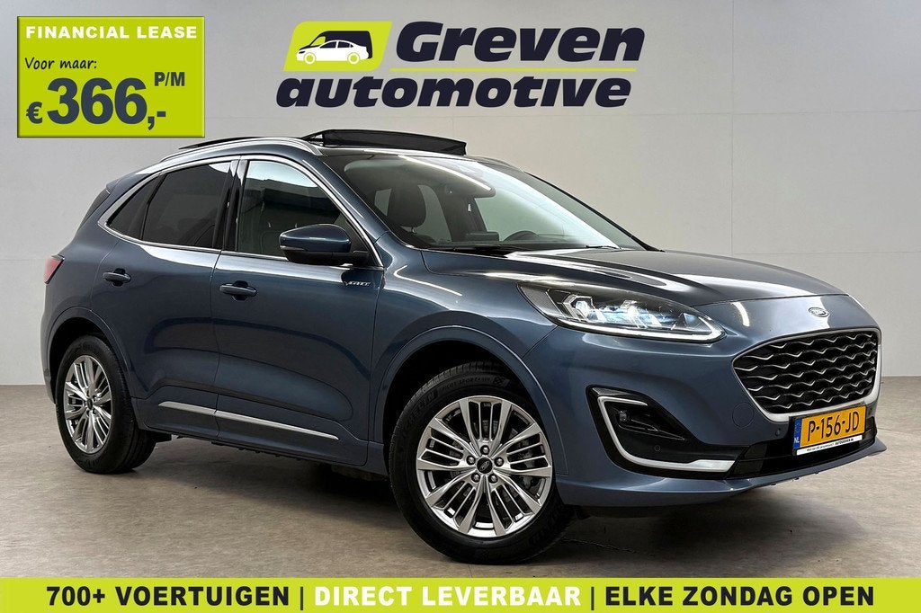 Ford Kuga 2.5 PHEV Vignale | Pano | Virtual | HUD | Memory |, Gebruikt, Euro 6, 4 cilinders, Blauw