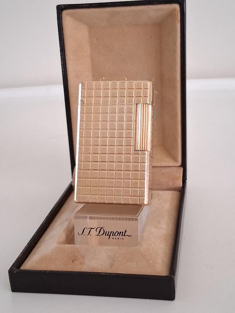 Dupont Aansteker L1Model 20U 18K verguld Goud Kleur., Verzamelen, Ophalen of Verzenden, Gebruikt, Aansteker