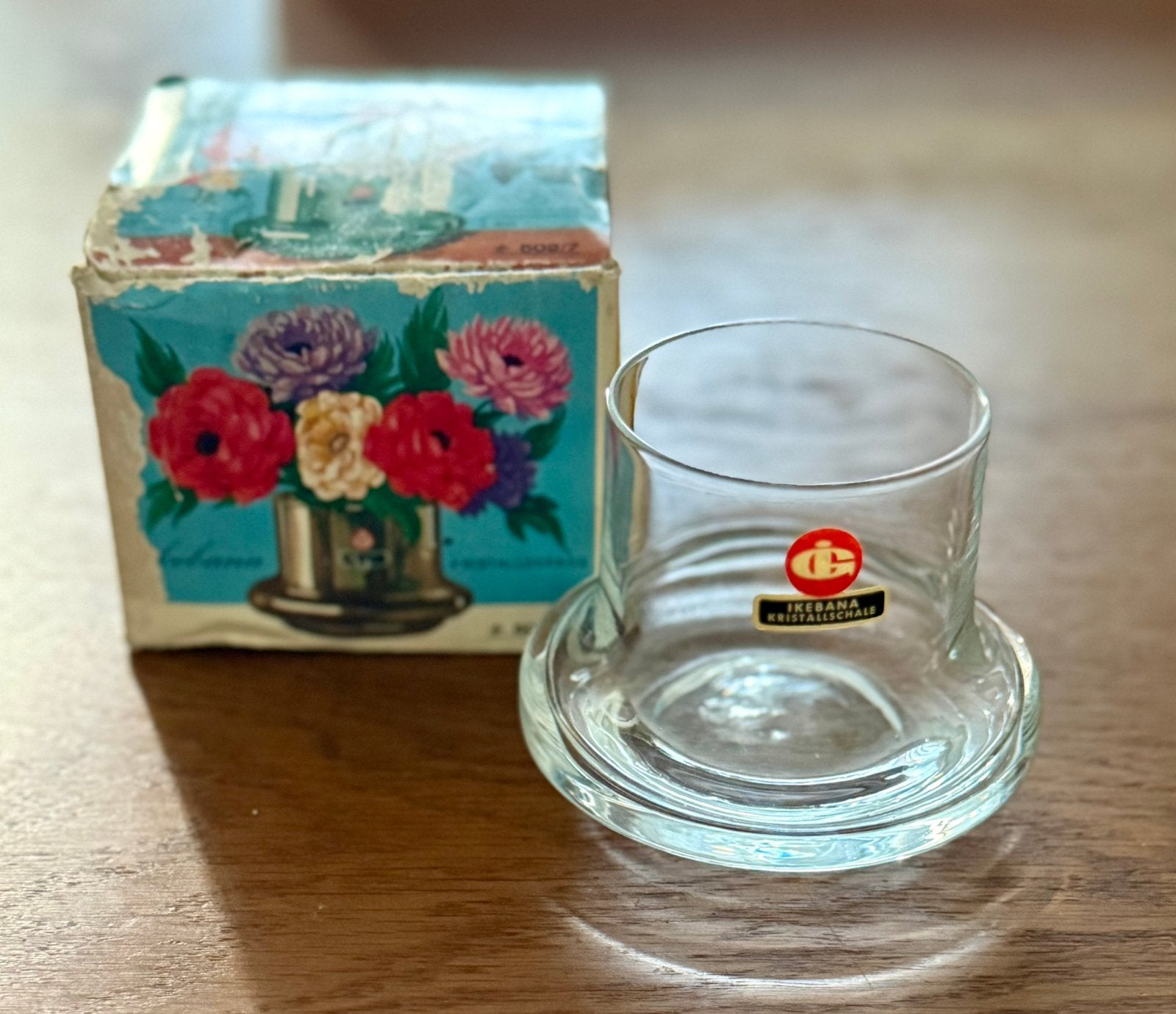 Ingrid Glas -Vintage Ikebana kristal schaaltje, Ophalen of Verzenden, Huis en Inrichting