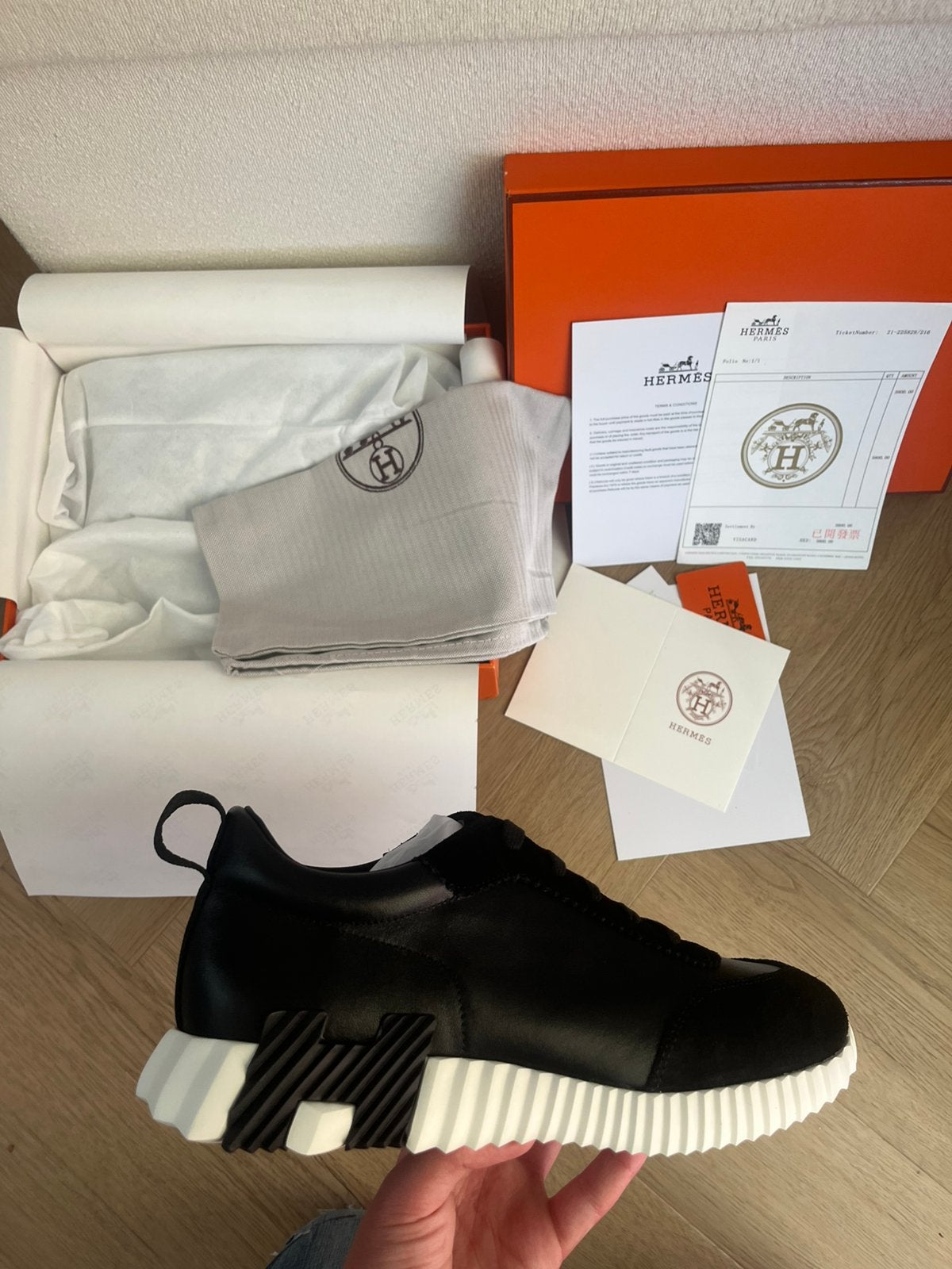 Hermes ~ Nieuw | Maat 42, Kleding | Heren, Schoenen, Zwart, Nieuw, Ophalen of Verzenden, Sneakers of Gympen