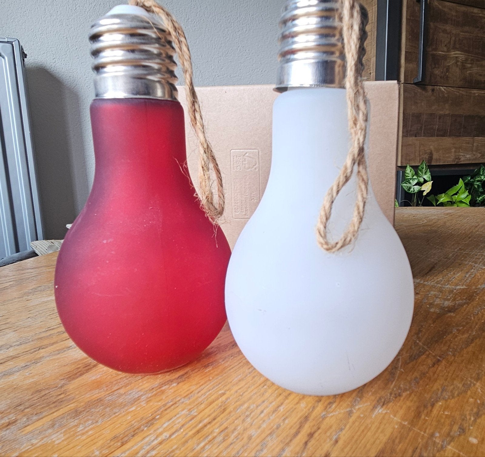 Decoratieve LED lampen op batterijen (rood en wit), Werkt op batterijen, Ophalen of Verzenden, Gebruikt, Meerkleurig