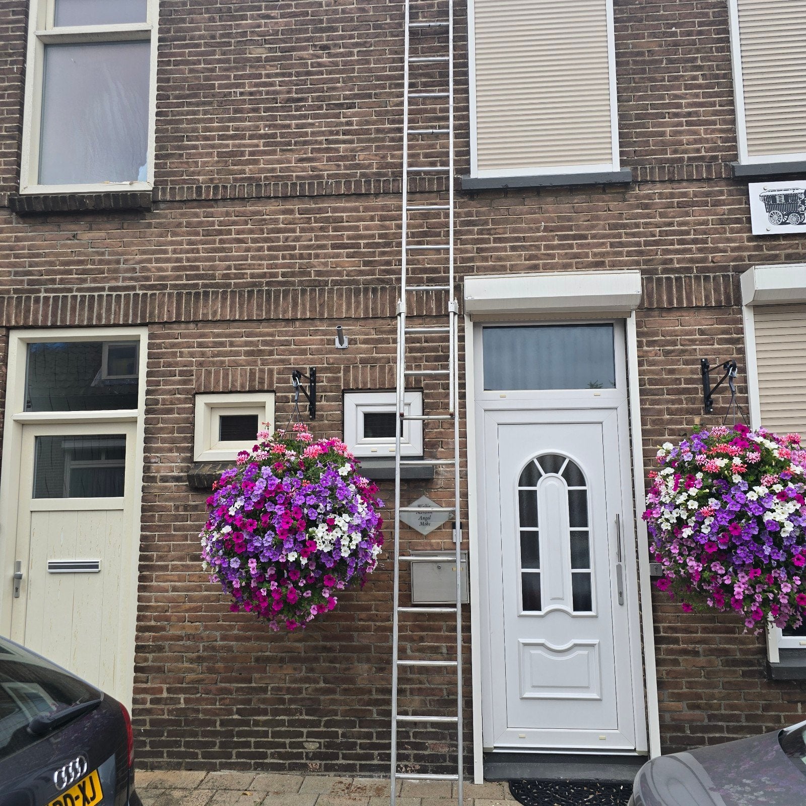 Altrex Uitschuifladder - Aluminium, 2x10 treden, Doe-het-zelf en Verbouw, Ladders en Trappen, Ophalen, Gebruikt, Ladder, Opvouwbaar of Inschuifbaar