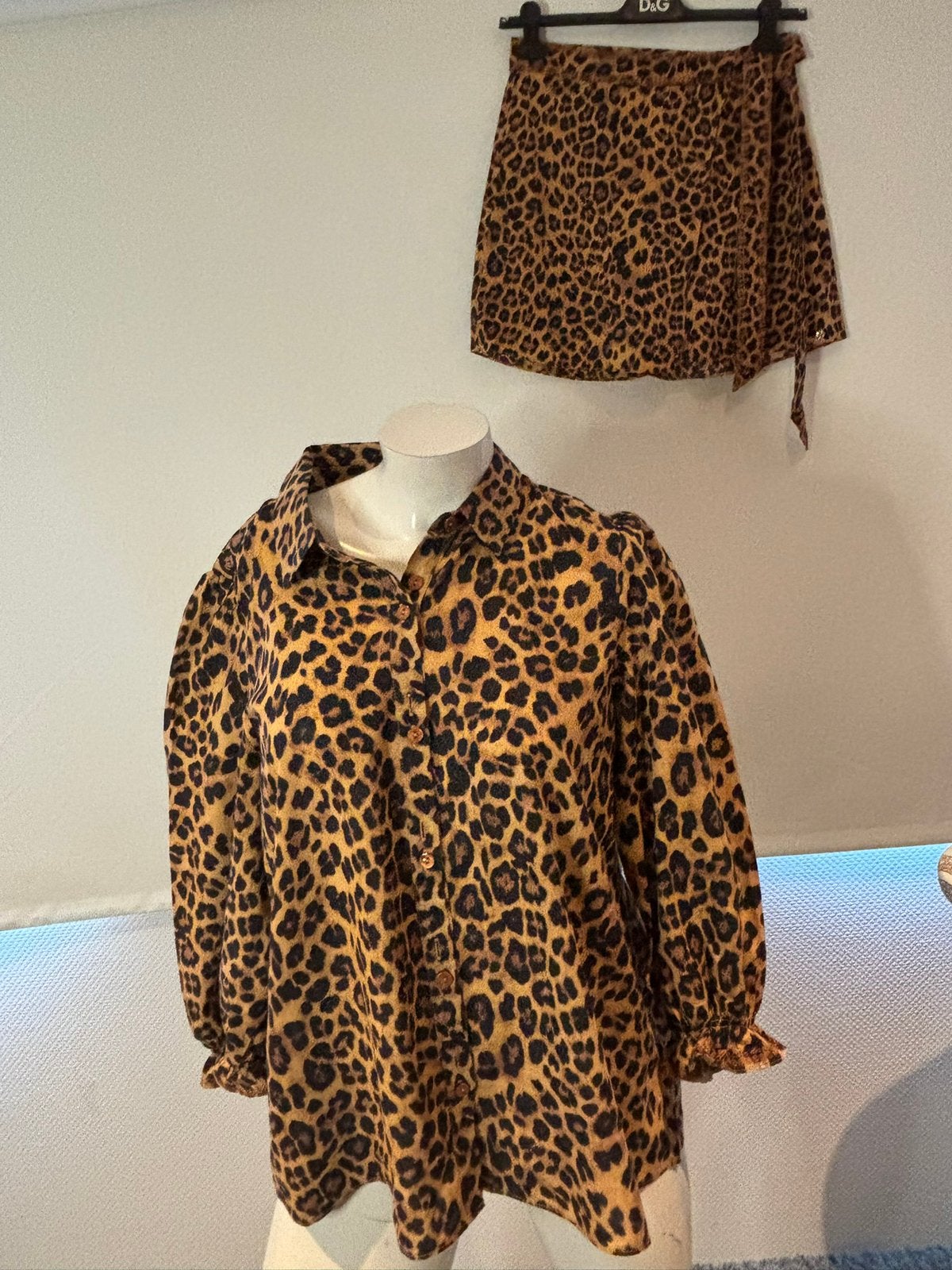 Harper&yve blouse met bijpassende broek rokje maat m, Maat 38/40 (M), Bruin, ., Ophalen of Verzenden