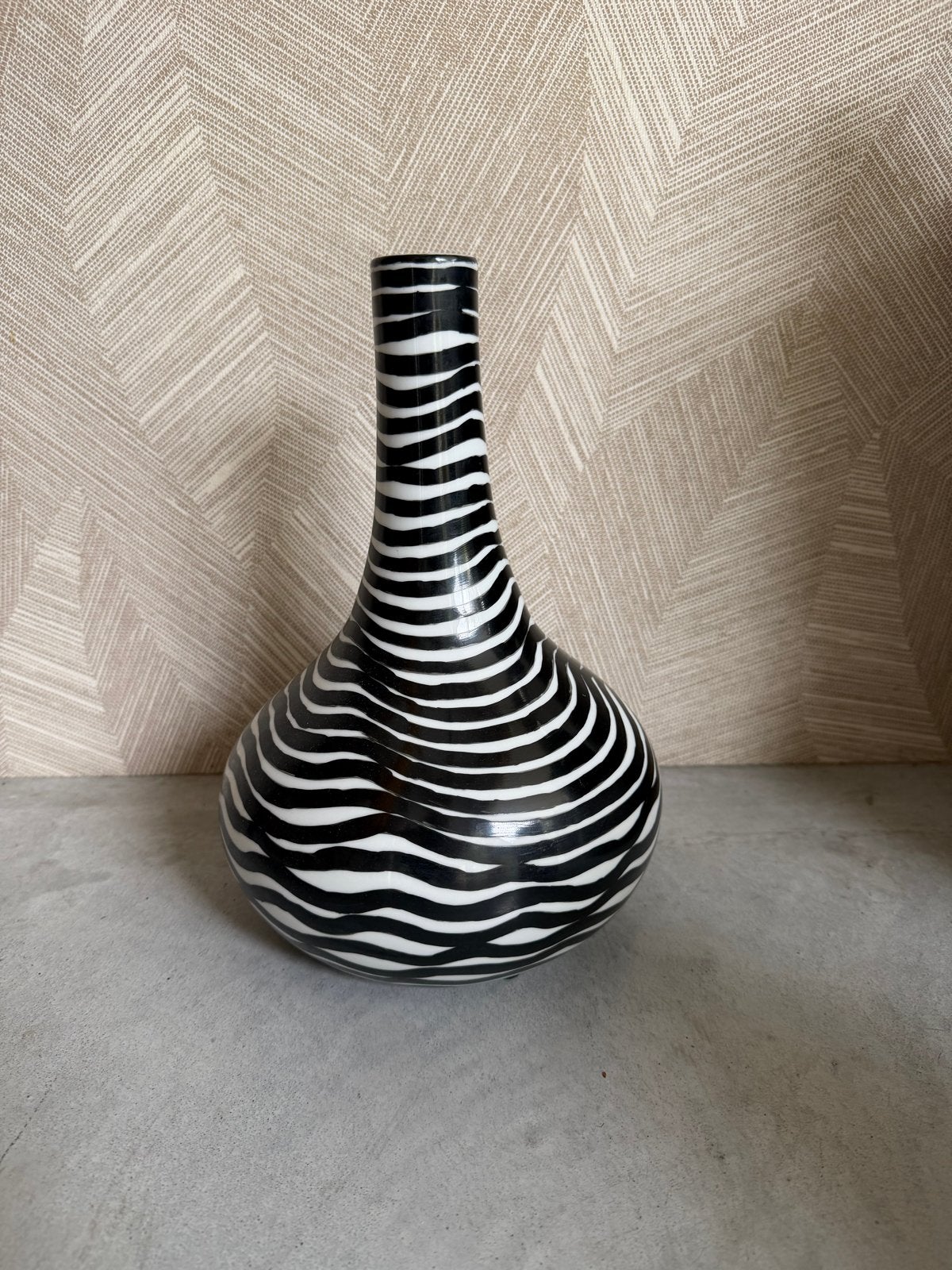Prachtige vaas met zebraprint - ca. 30cm hoog, Antiek en Kunst, Ophalen