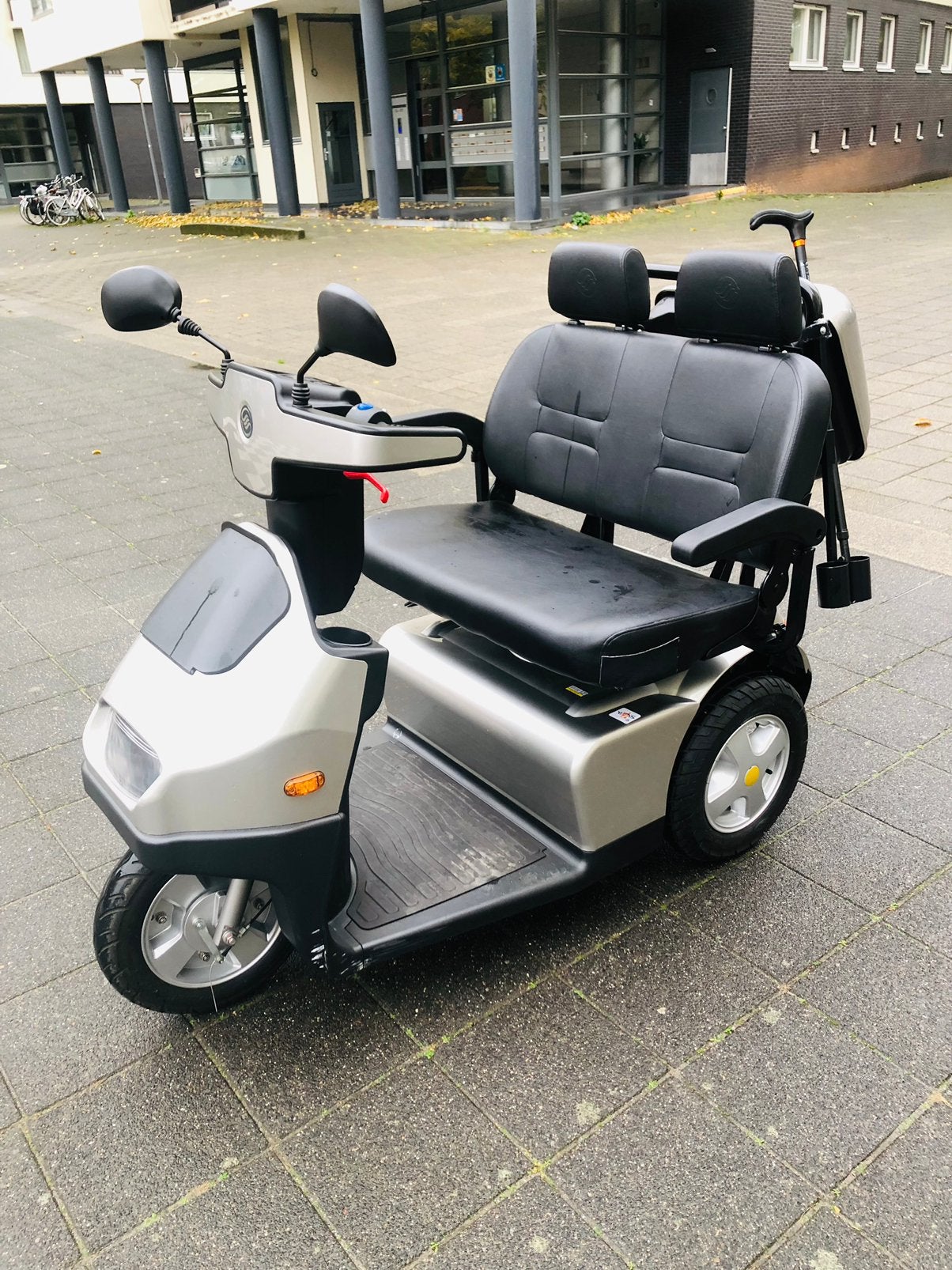 DUO Tandem scootmobiel Afikim Breeze voor 2 personen 159 KM!, Ophalen of Verzenden, Zo goed als nieuw