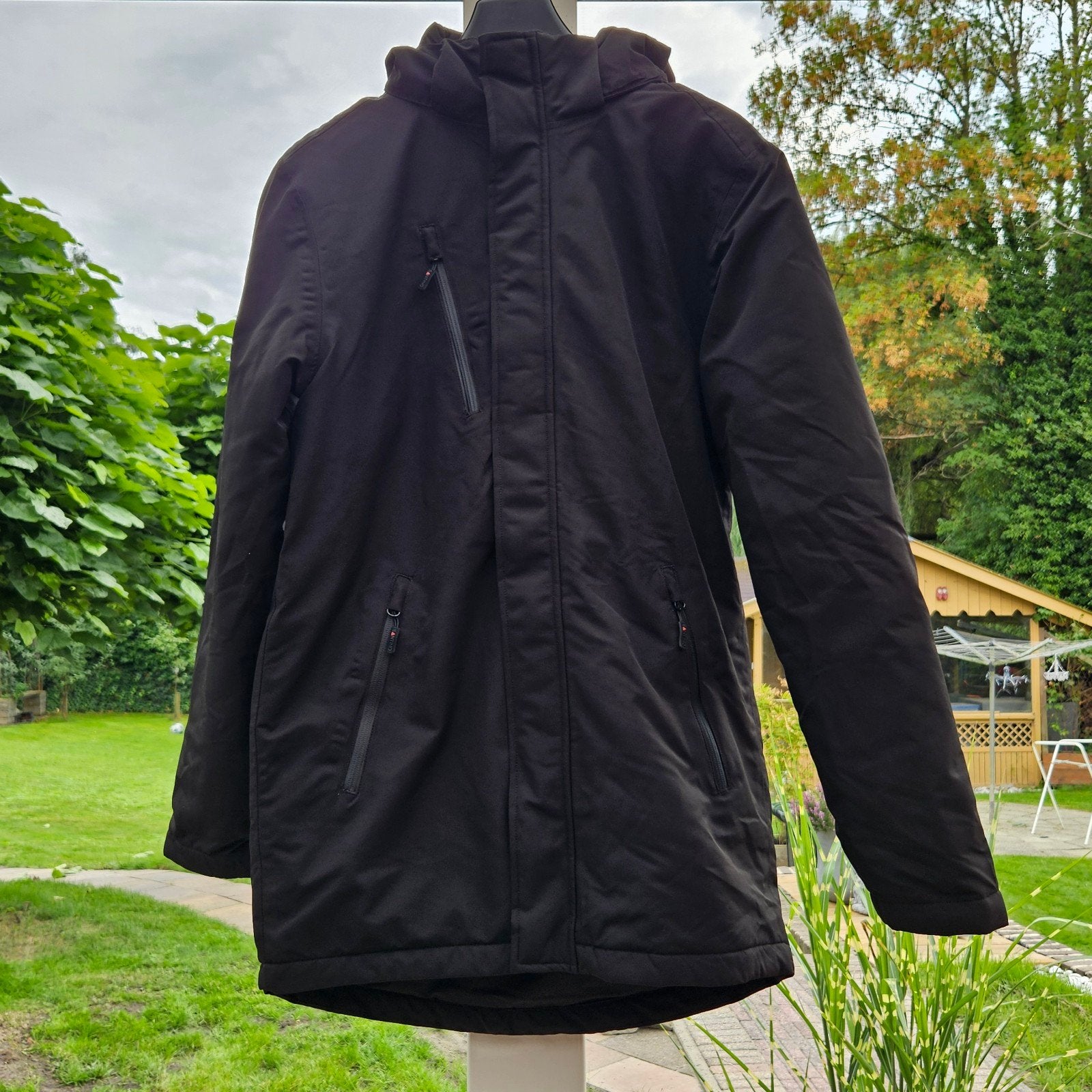 SANTINO SANTIAGO PARKA MAAT S WERKJAS, Kleding | Heren, Ophalen of Verzenden, Zo goed als nieuw, Zwart