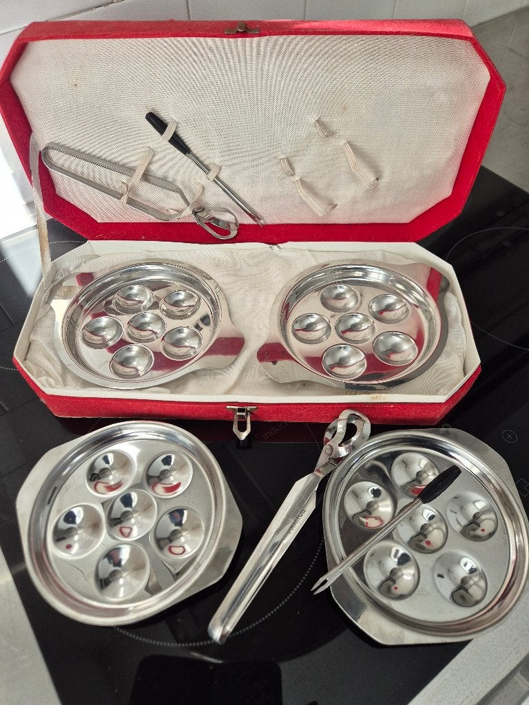 Vintage Escargot Set - Compleet in Doos, Ophalen of Verzenden, Zo goed als nieuw