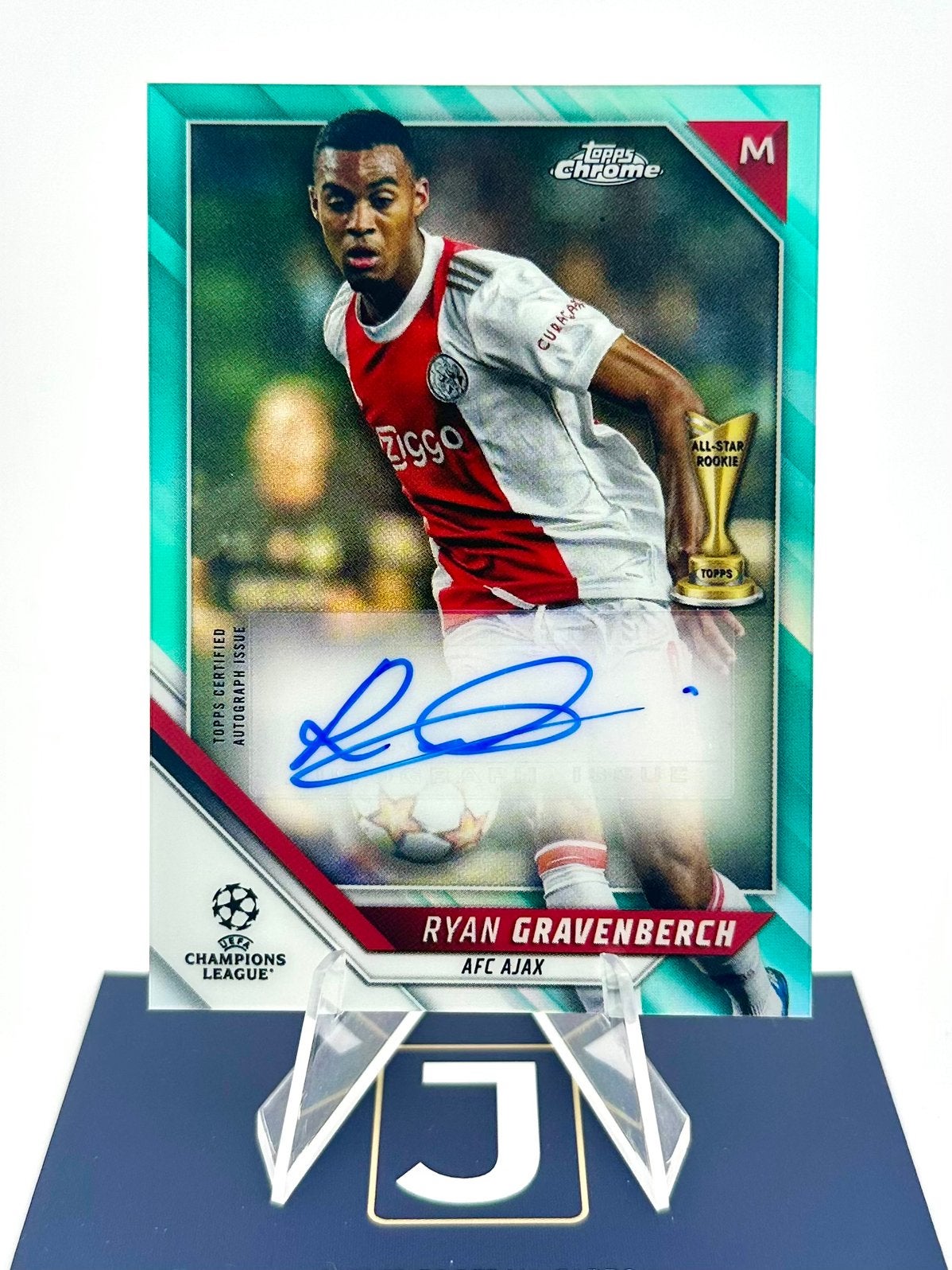 Ryan Gravenberch /199 Rookie Auto - Topps Chrome Ajax, Ophalen of Verzenden, Zo goed als nieuw