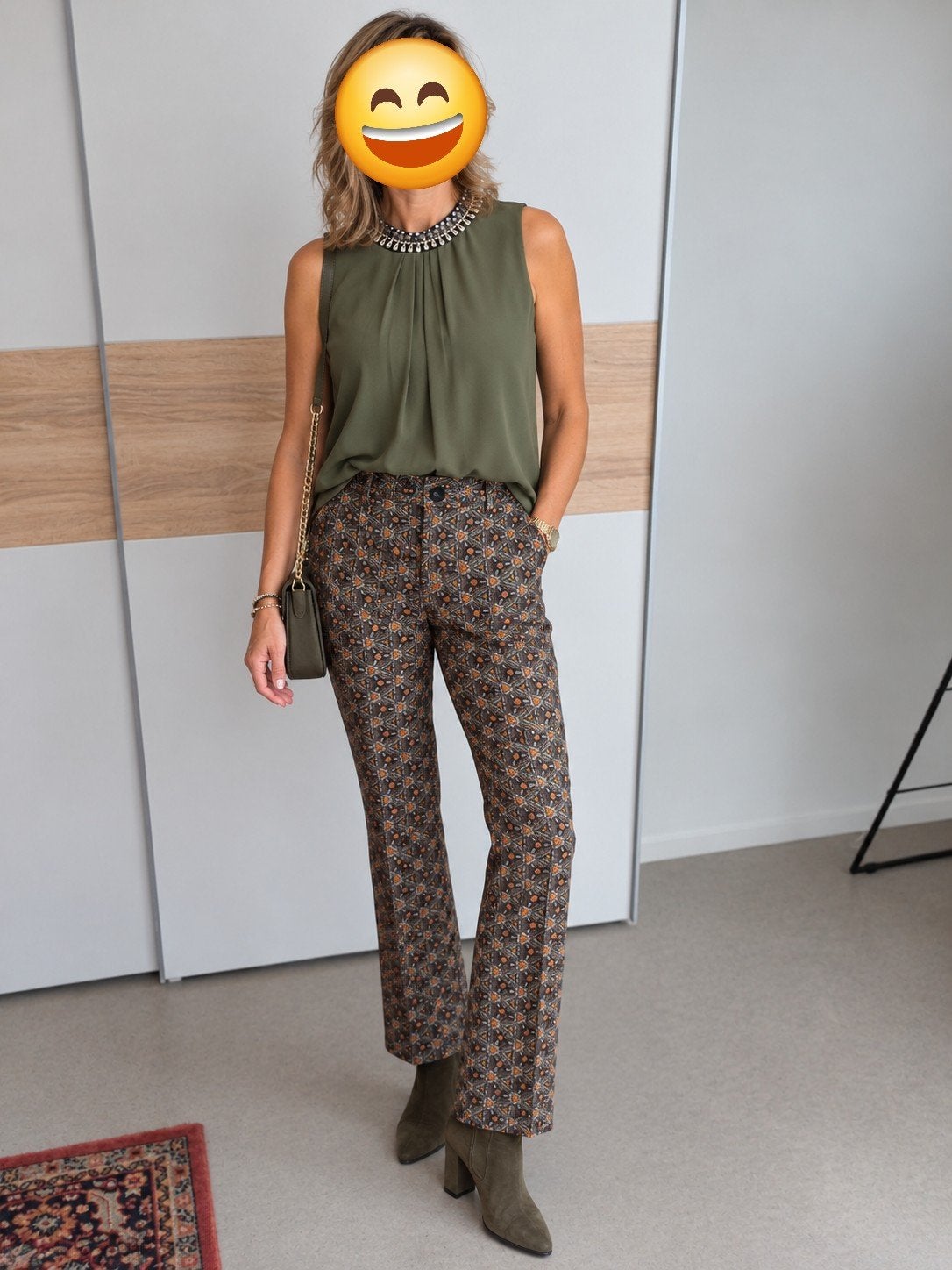 Tramontana broek XS met retro printje en mooie ballontop S, Kleding | Dames, Ophalen of Verzenden
