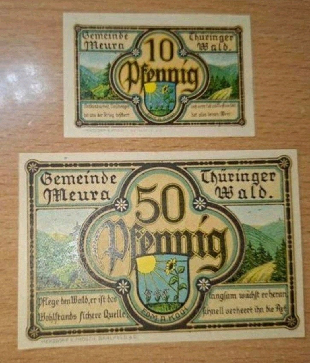 Duits Notgeld Meura Noodgeld, Postzegels en Munten, Ophalen of Verzenden, Duitsland
