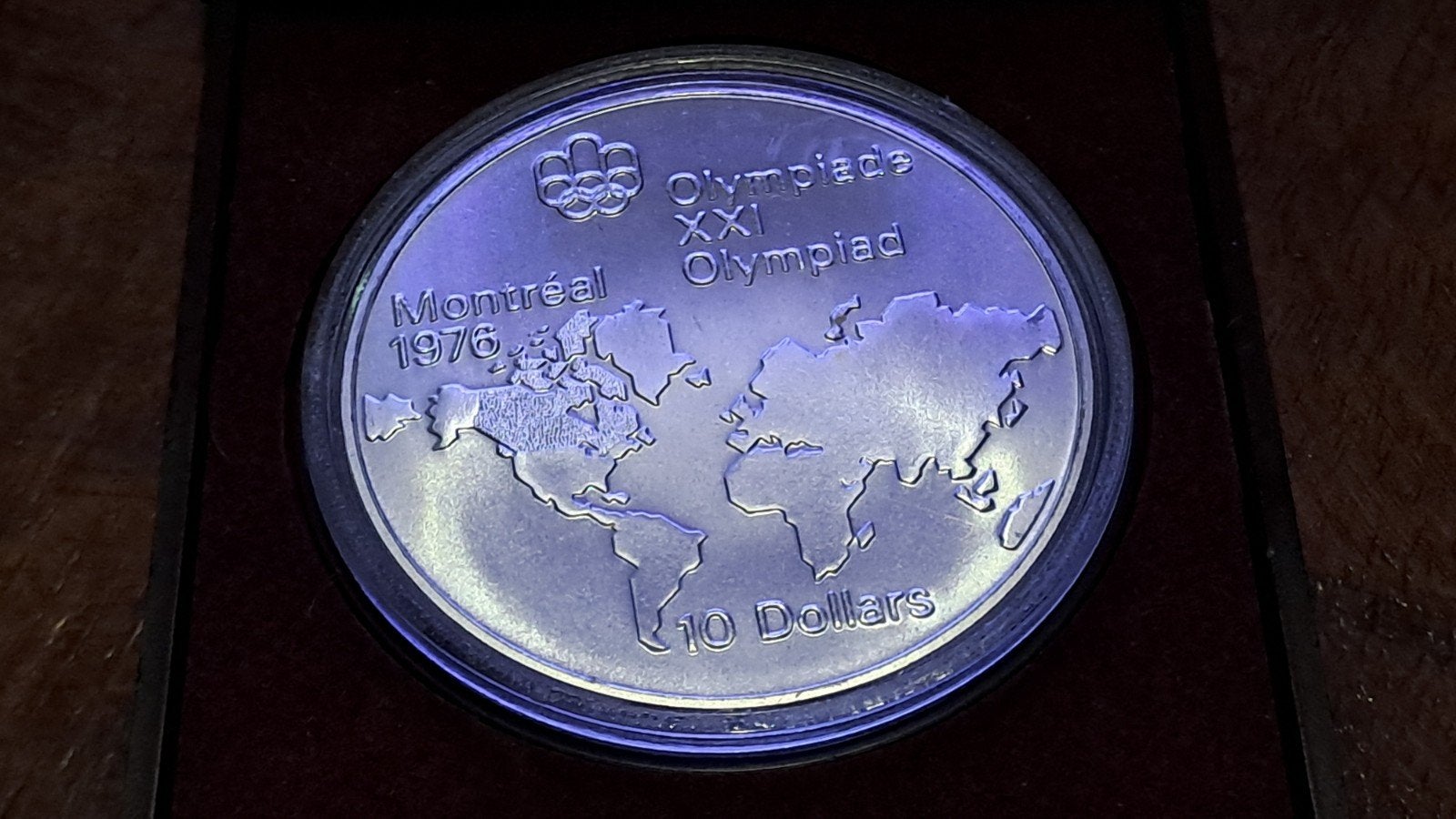 Zilveren 10 Dollar Munt Canada Olympische Spelen 1976, Ophalen of Verzenden, Noord-Amerika, Losse munt, Zilver