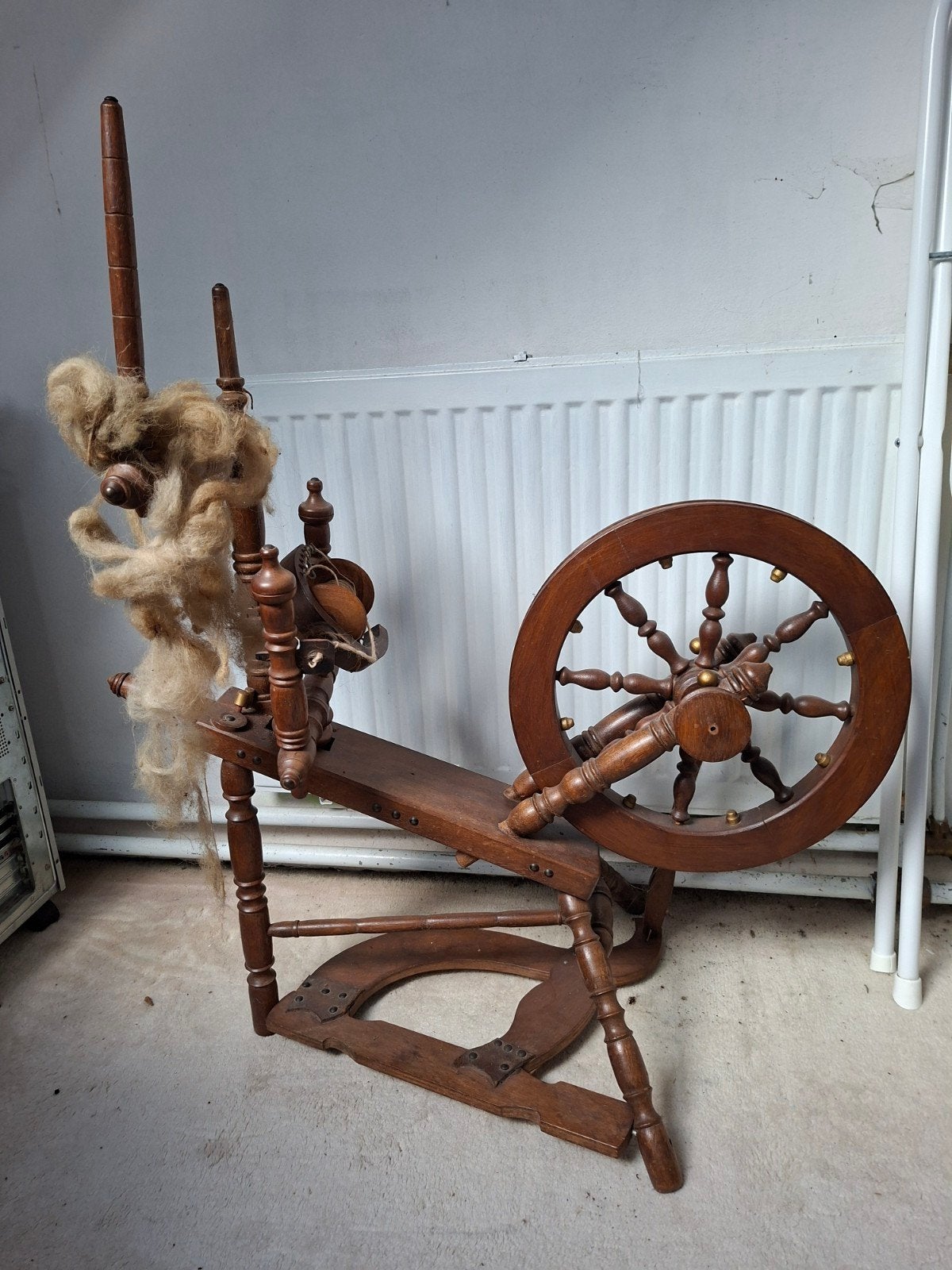 houten spinnenwiel, Hobby en Vrije tijd, Ophalen