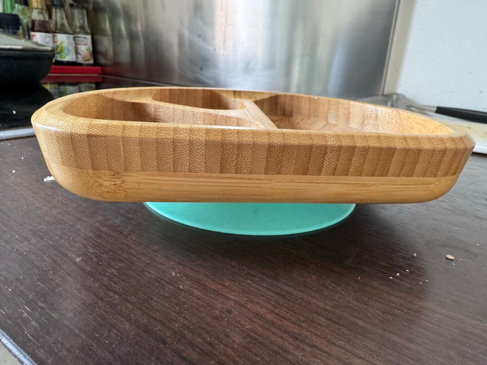 Bamboe munchkin bord met zuignap voor baby's en peuters, Overige merken, Overige typen, Ophalen of Verzenden, Zo goed als nieuw