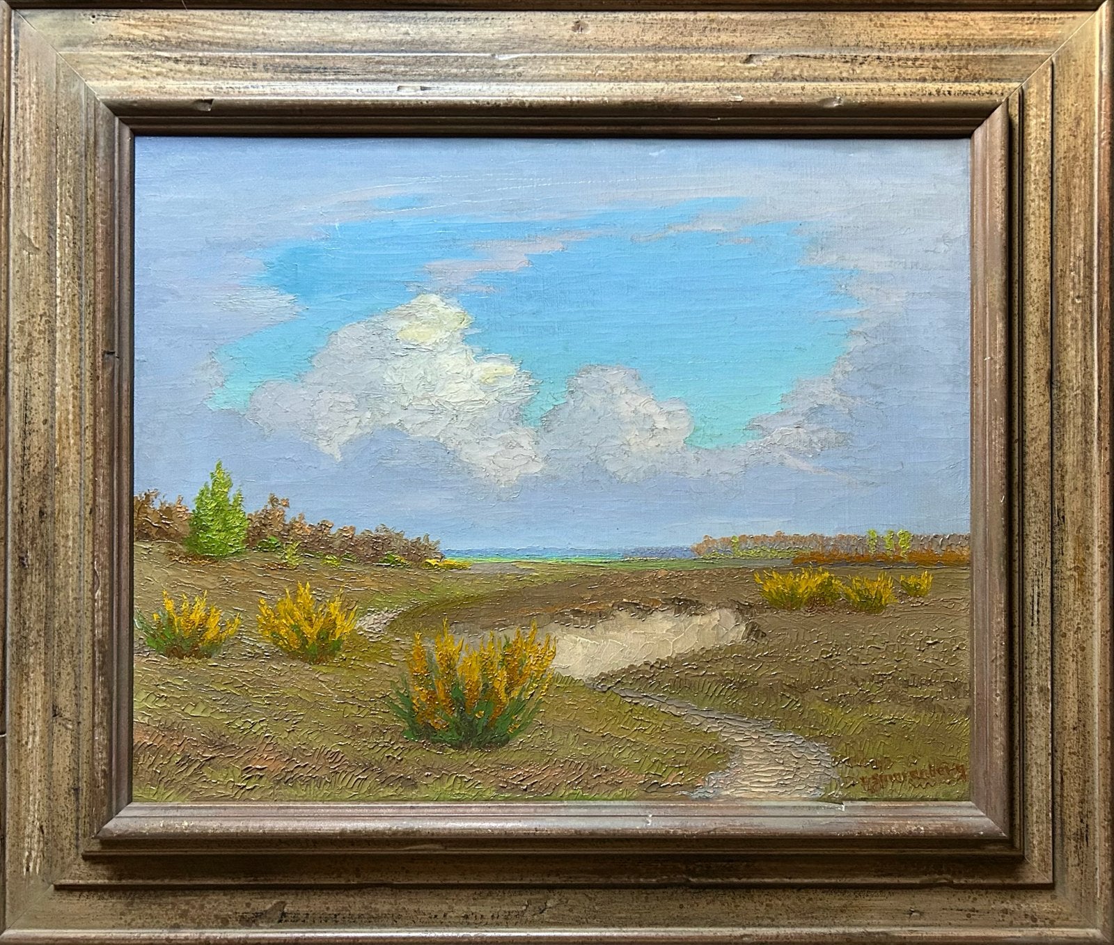 Dirk Smorenberg (1883-1960) - Duinlandschap, Doek, Expressionistisch, Ophalen of Verzenden, Gesigneerd