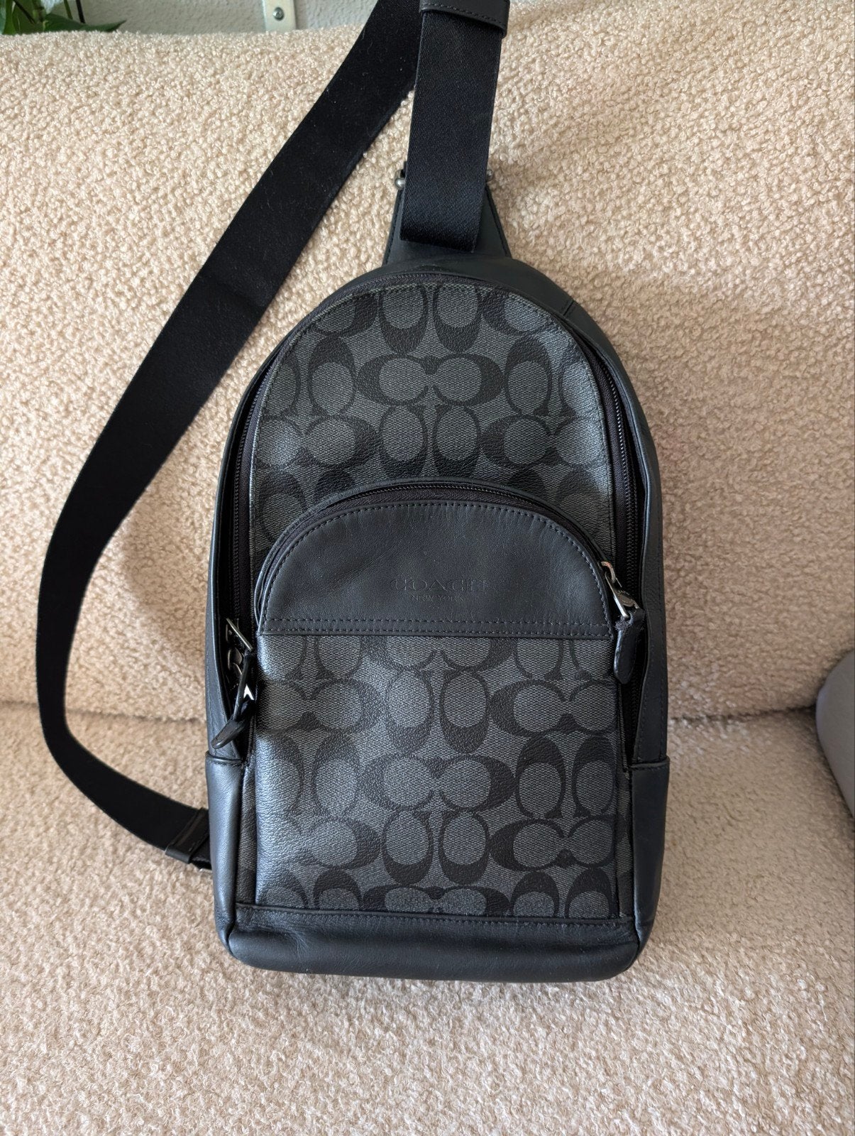 Coach Men's Crossbody West Pack Signature Canvas & Leer, Overige merken, Gebruikt, Ophalen of Verzenden, Minder dan 25 cm