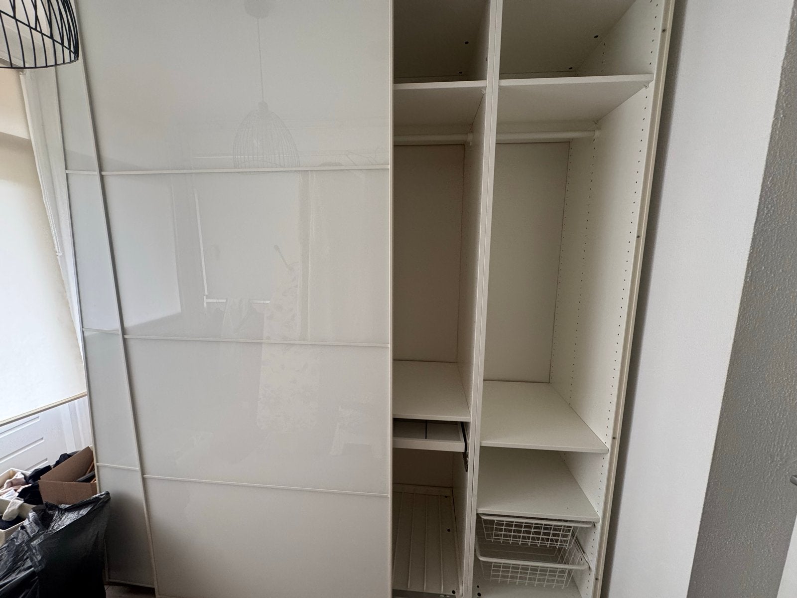 IKEA Pax Kast met Schuifdeuren - Wit, Ophalen, Gebruikt, 100 tot 150 cm, 200 cm of meer