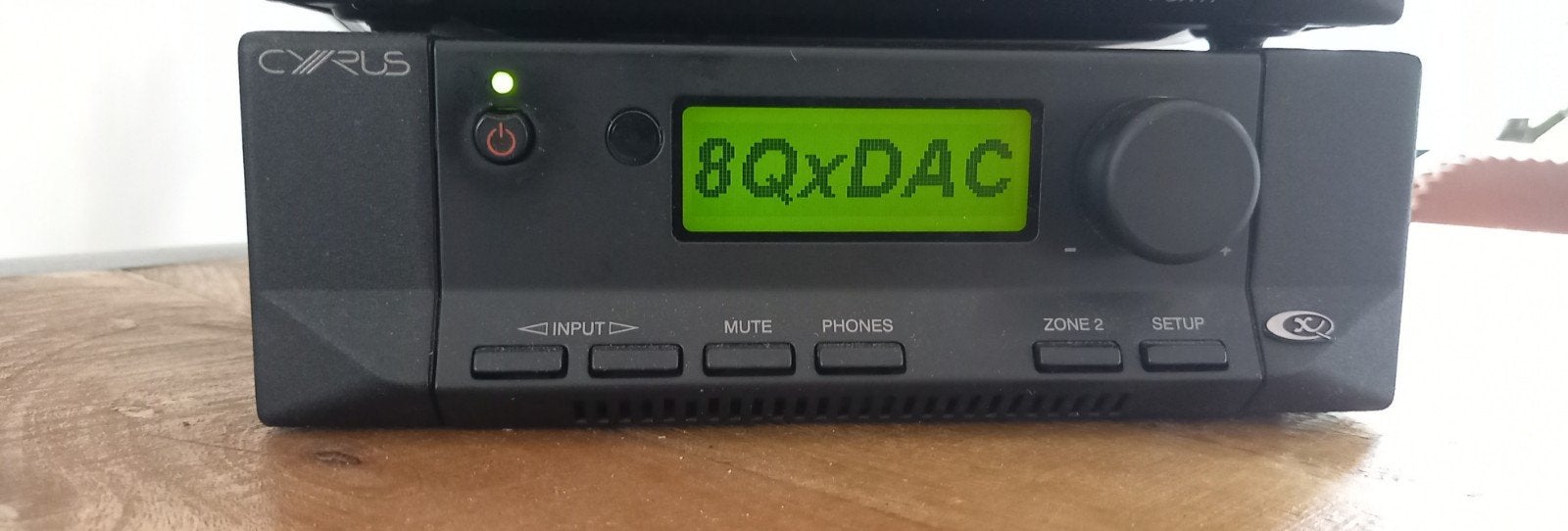 Cyrus  8 QX Dac  plus Cyrus Psx-R  brushed black, Ophalen of Verzenden, Zo goed als nieuw, 60 tot 120 watt, Overige merken