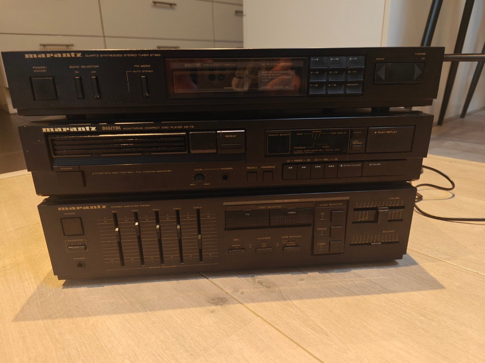 Marantz Stereoset: CD-75, PM360, ST360 - Vintage Audio, Ophalen, Gebruikt, Cd-speler, Overige merken
