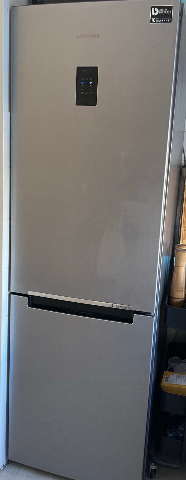 Samsung koelkast en vriezer werkt goed!, Ophalen, 200 liter of meer, Met aparte vriezer, 160 cm of meer