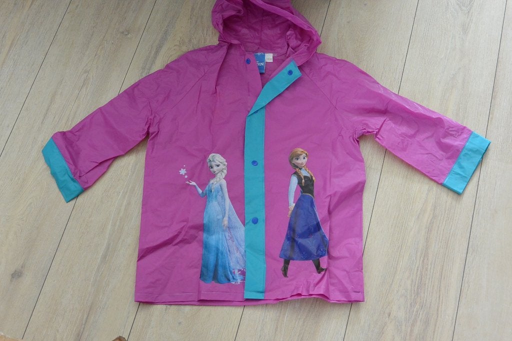 Frozen regenjas - maat 116/122, Gebruikt, Disney Frozen, Meisje, Ophalen of Verzenden